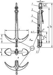 Якорь адмиралтейский 400 кг ГОСТ 760-74